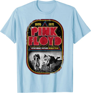 Official Pink Floyd Atom Heart Mother T-Shirt - T-Shirt | Light Blue