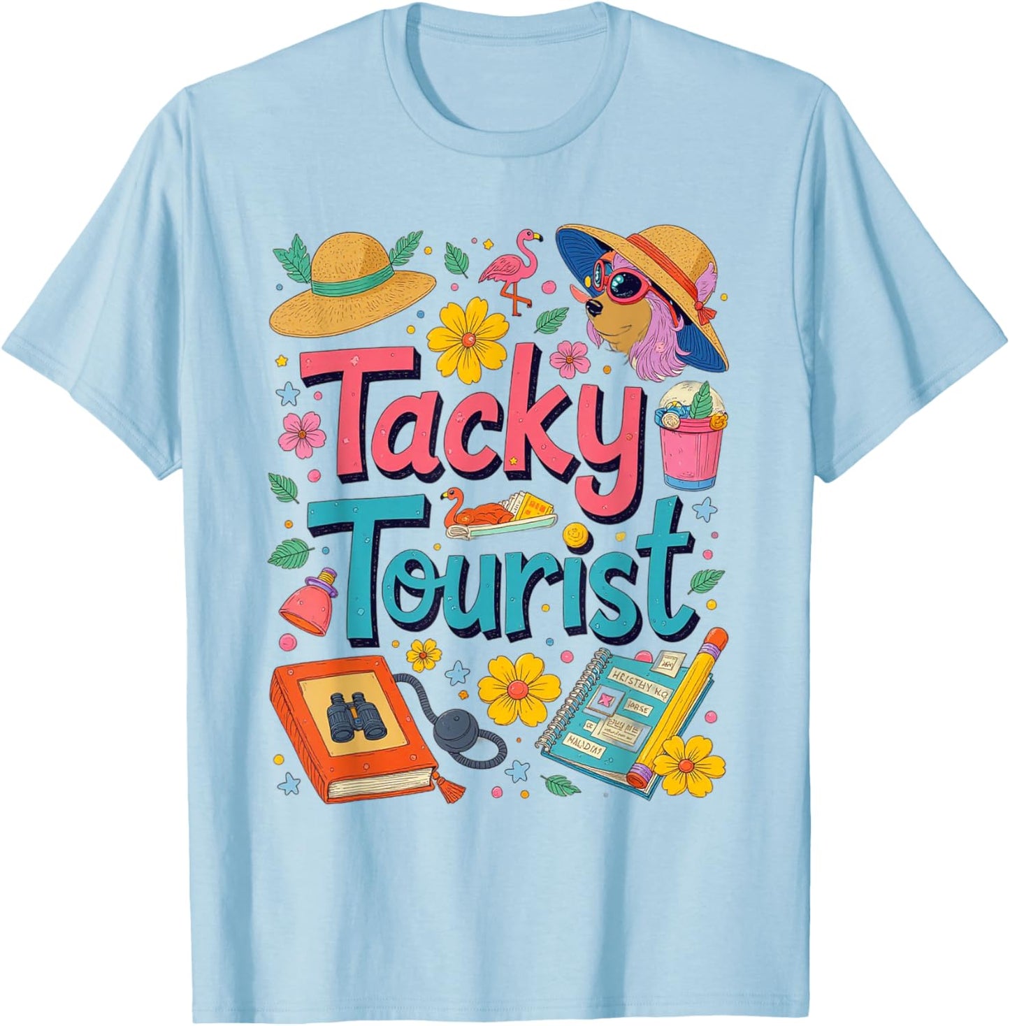 Vacay Tacky Tourist Outfit Wacky Cruise Costume Idea Tacky T-Shirt - T-Shirt | Light Blue