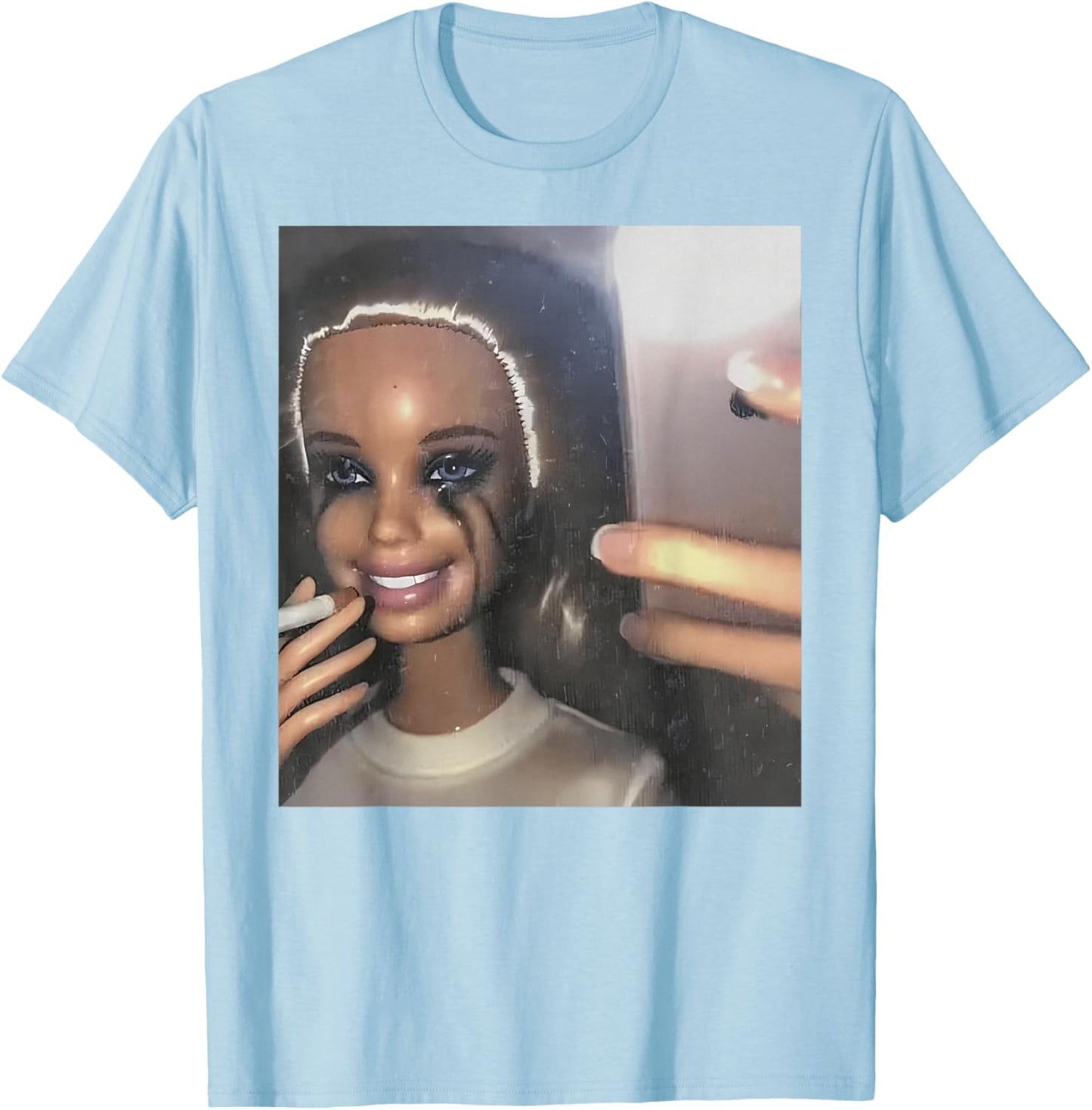 Disgusted Face Meme Doll Babe X Only Baby Love Date Fans T-Shirt - T-Shirt | Light Blue