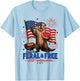 Feral and Free 250th Independence Funny Otter 4th of July T-Shirt - T-Shirt | Light Blue