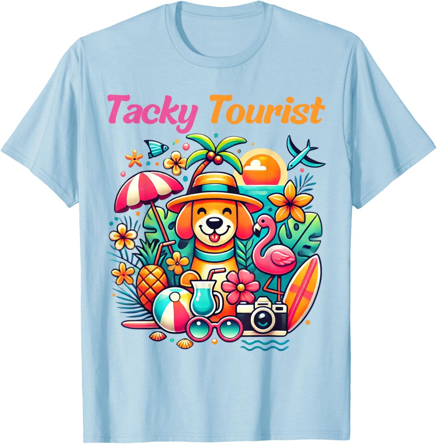Vacay Tacky Tourist Outfit Wacky Cruise Costume Idea Tacky T-Shirt - T-Shirt | Light Blue