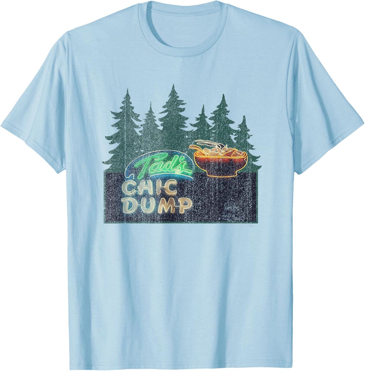 Tad's Chic Dump Funny Food Tad Chicken Dumpling T-Shirt - T-Shirt | Light Blue