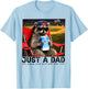 Funny Just A Dad Always Comes Back with Milk Men Fathers Day T-Shirt - T-Shirt | Light Blue