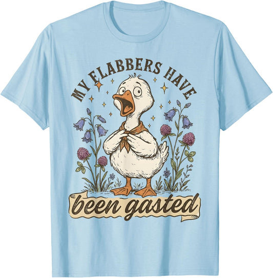 My Flabbers Have Been Gasted Funny Duck Goose Meme T-Shirt - T-Shirt | Light Blue