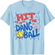 Softball Mom Hit The Dang Ball Cute Whimsical Colorful T-Shirt - T-Shirt | Light Blue