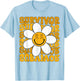 Retro Groovy Childhood Cancer Awareness Month Survivor Kids T-Shirt - T-Shirt | Light Blue