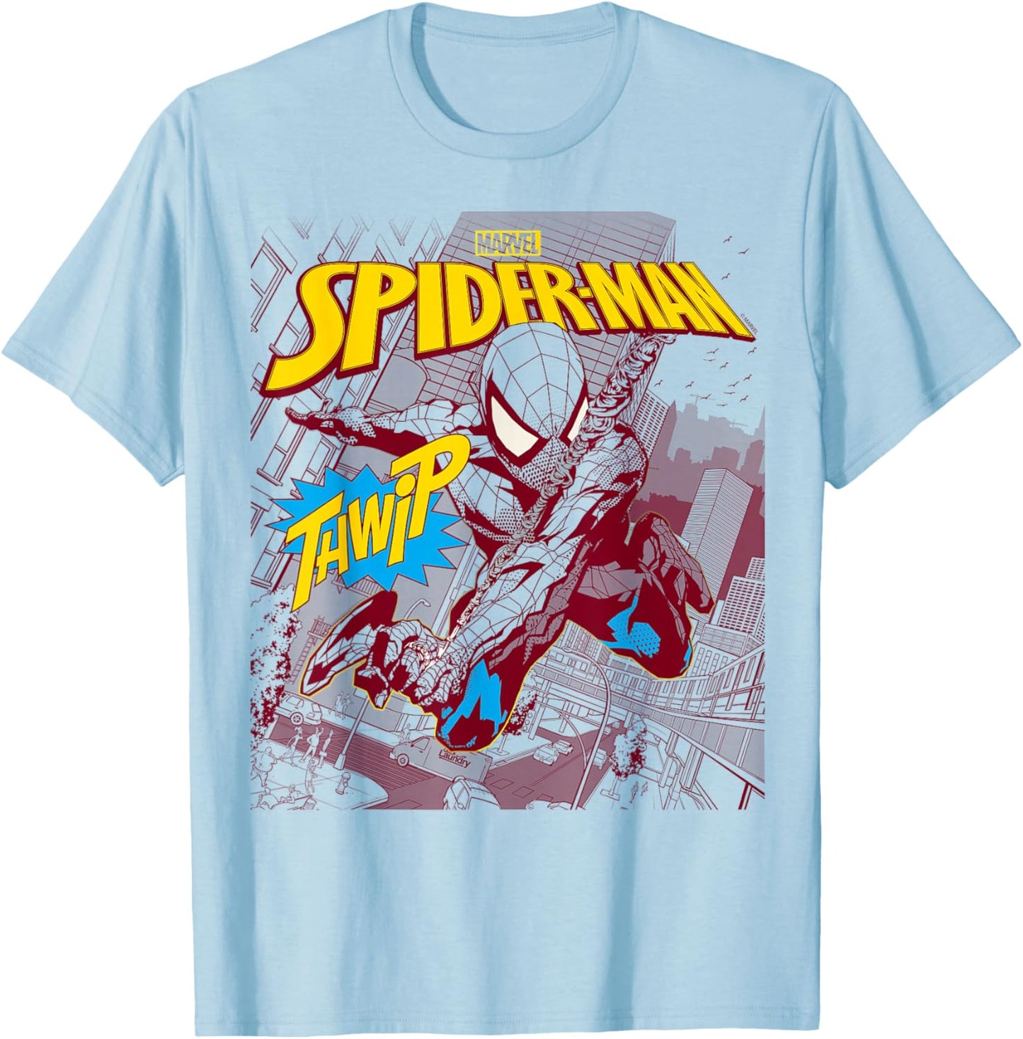 Spider-Man - Thwip Swing T-Shirt - T-Shirt | Light Blue