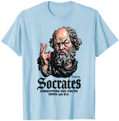Socrate Corrompt La Jeunesse Antique Philosophie T-Shirt - T-Shirt | Light Blue
