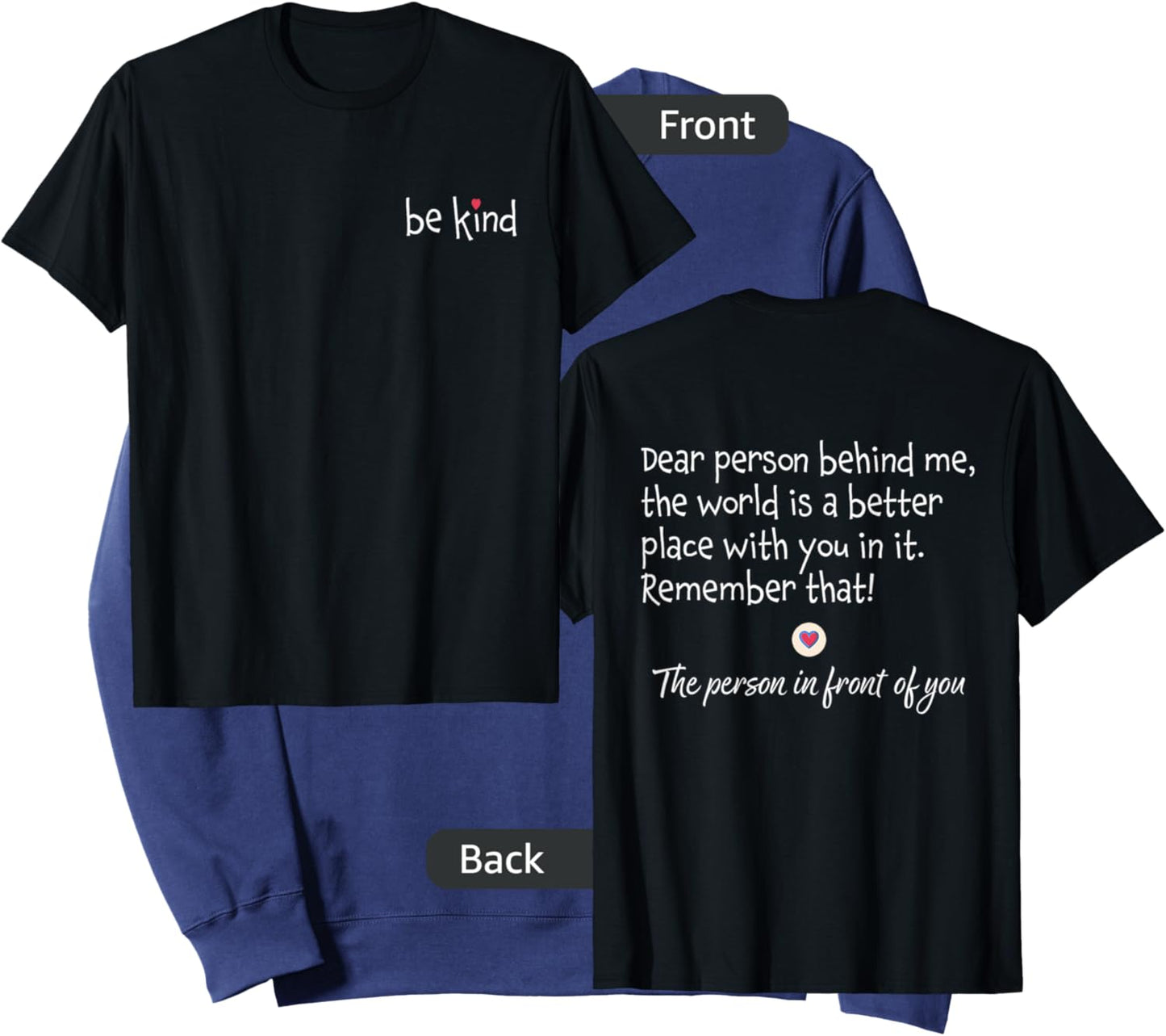 Dear Person Behind Me Front And Back Sweatshirt - Sweatshirt | Navy