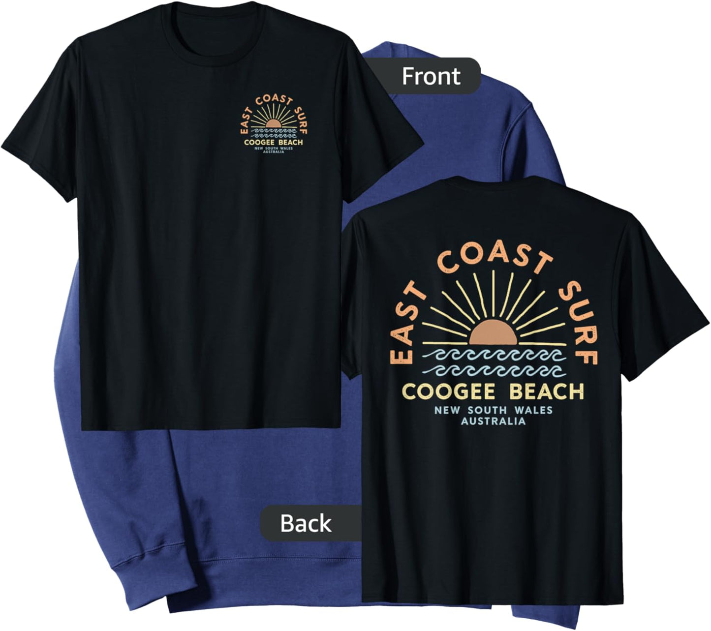 Coogee Beach Australia Souvenir 2-sided Sweatshirt - Sweatshirt | Navy