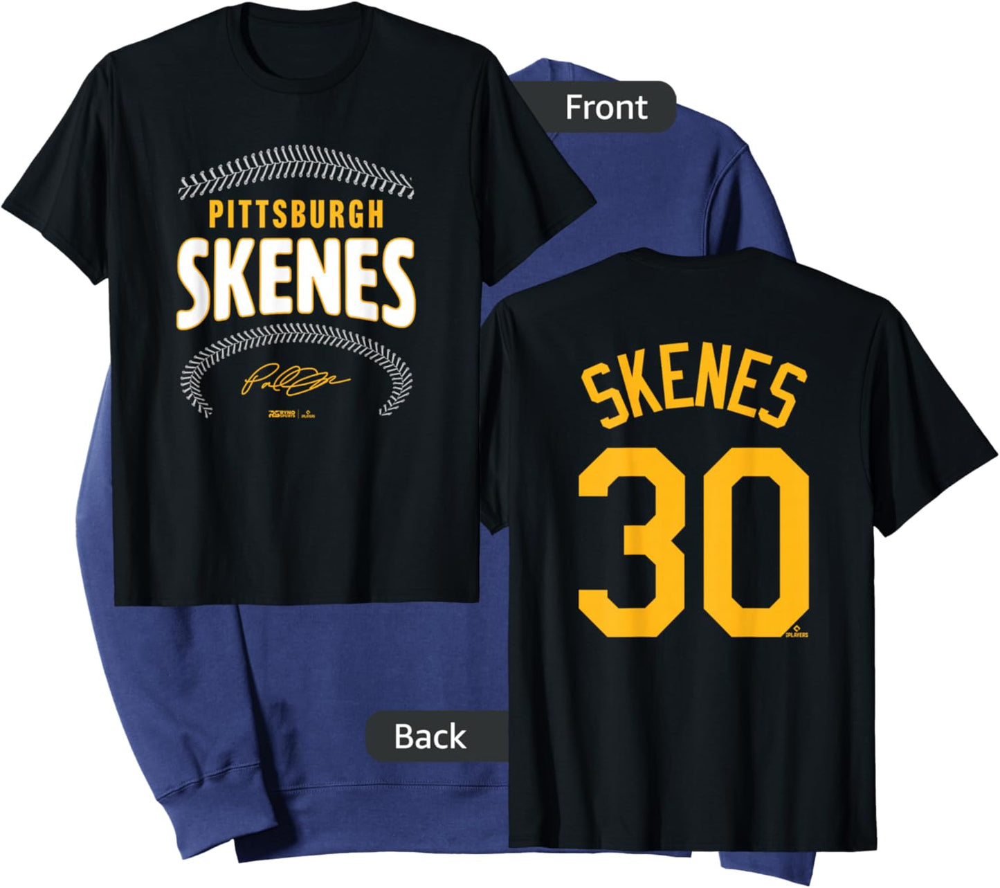 Paul Skenes Pittsburgh Name & Number (Front & Back) MLBPA Sweatshirt - Sweatshirt | Navy