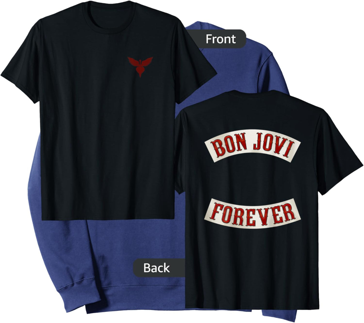 Official Bon Jovi Forever Back Print Sweatshirt - Sweatshirt | Navy