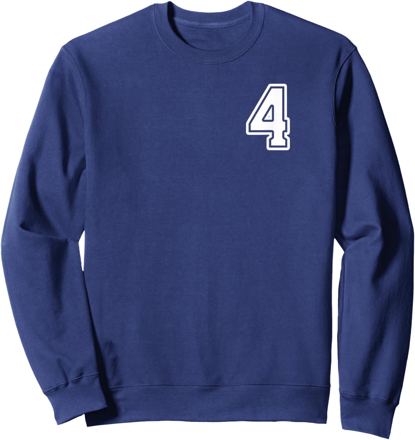 Number 4 Shirt #4 Player Sports Team Men Women Kids Sweatshirt - Sweatshirt | Navy