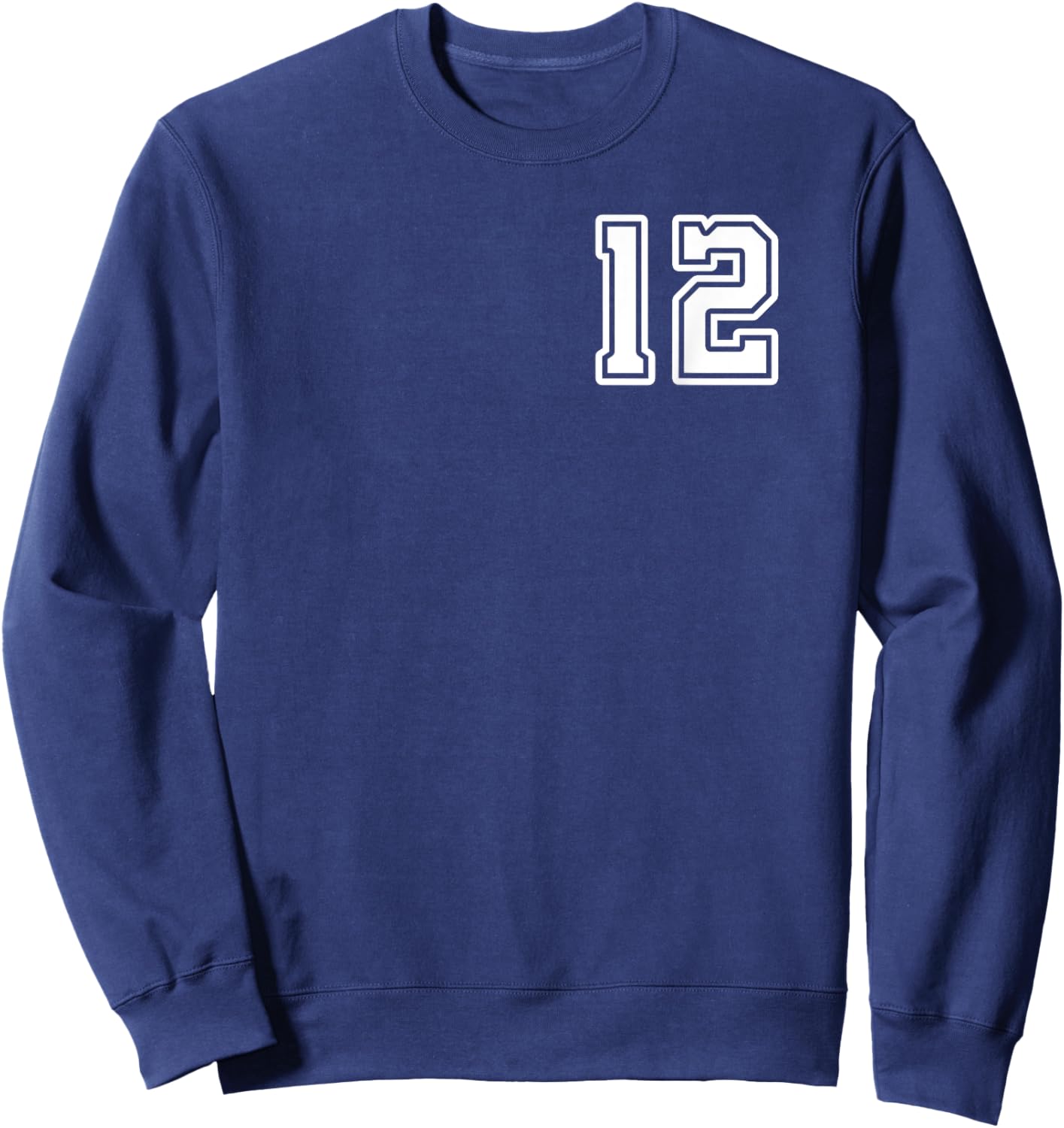 Number 12 Shirt #12 Player Sports Team Men Women Kids Sweatshirt - Sweatshirt | Navy