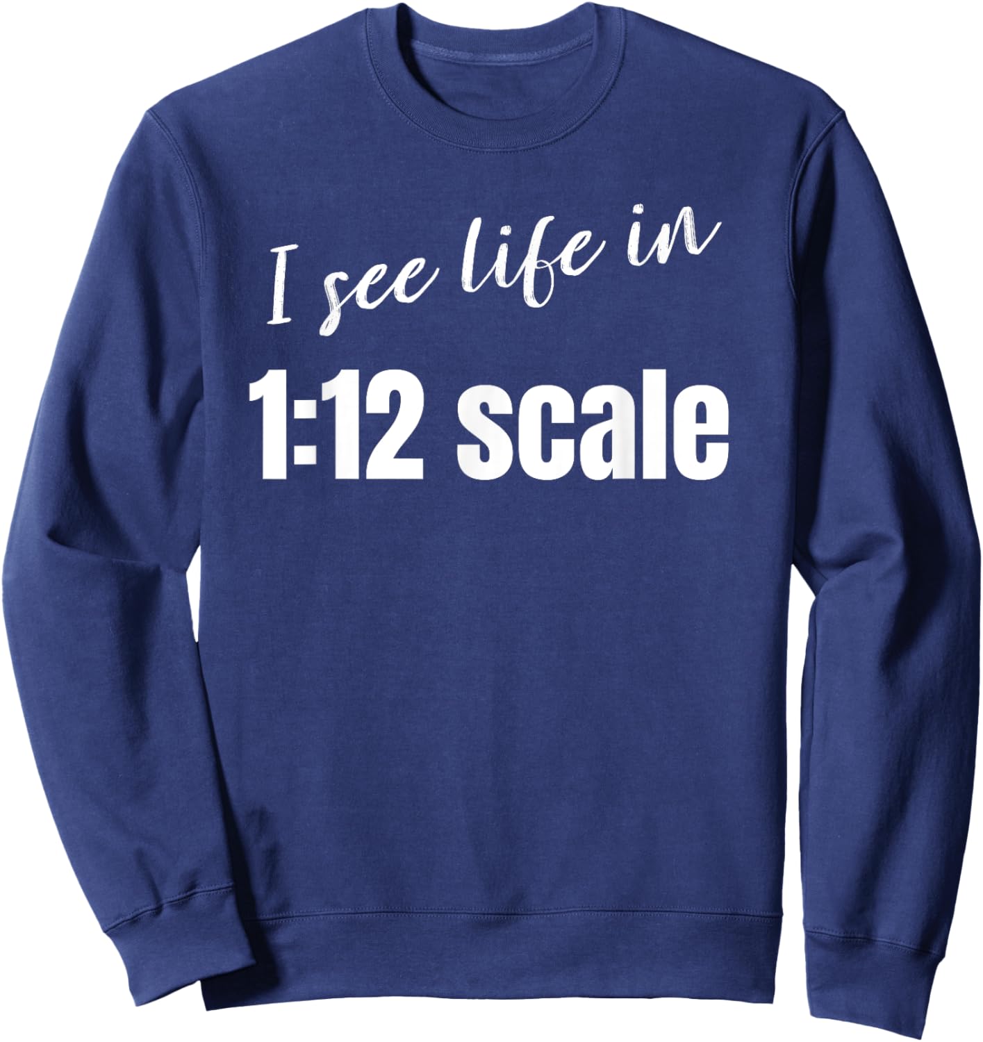 I see life in 1:12 scale Miniaturist Dollhouse Miniature Sweatshirt - Sweatshirt | Navy
