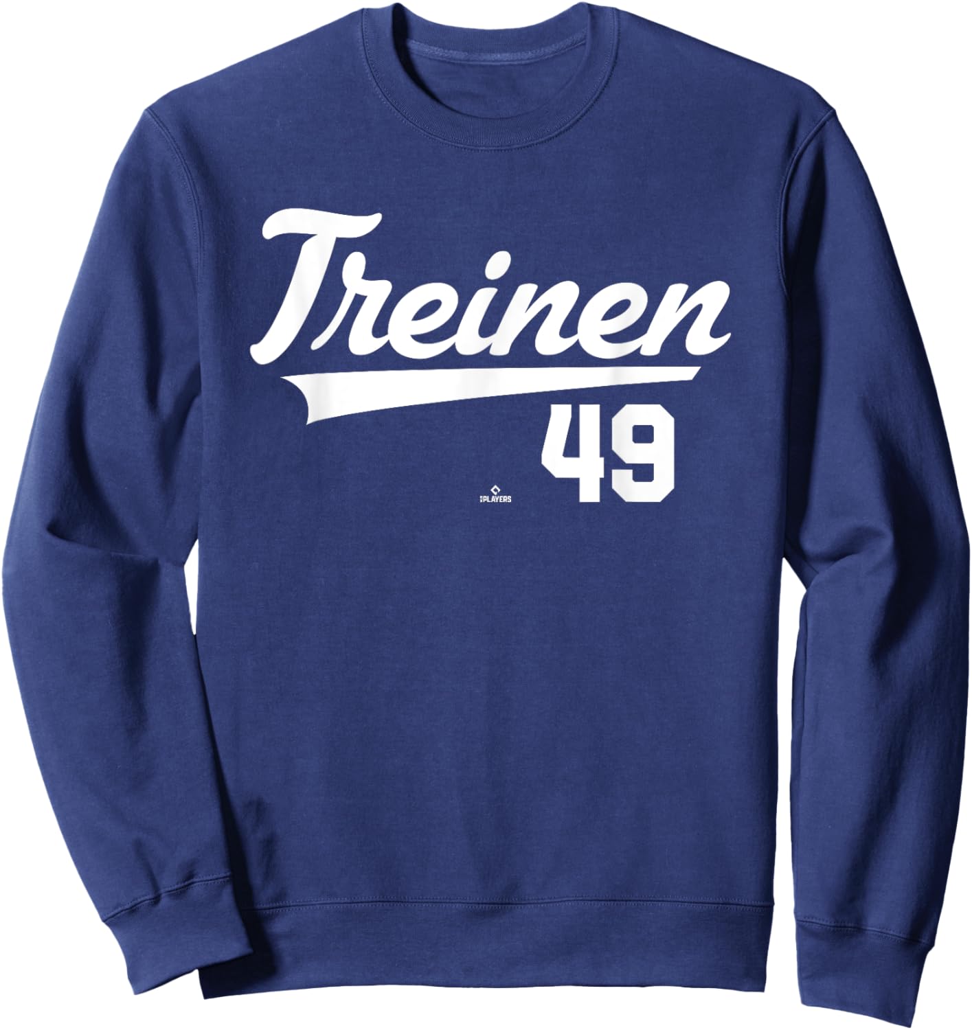 Player Name Swoosh Blake Treinen Los Angeles Baseball MLBPA Sweatshirt - Sweatshirt | Navy