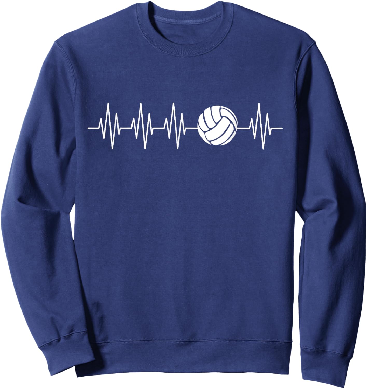 Funny Heartbeat Volleyball Player Athlete Ball Game Outfit Sweatshirt - Sweatshirt | Navy