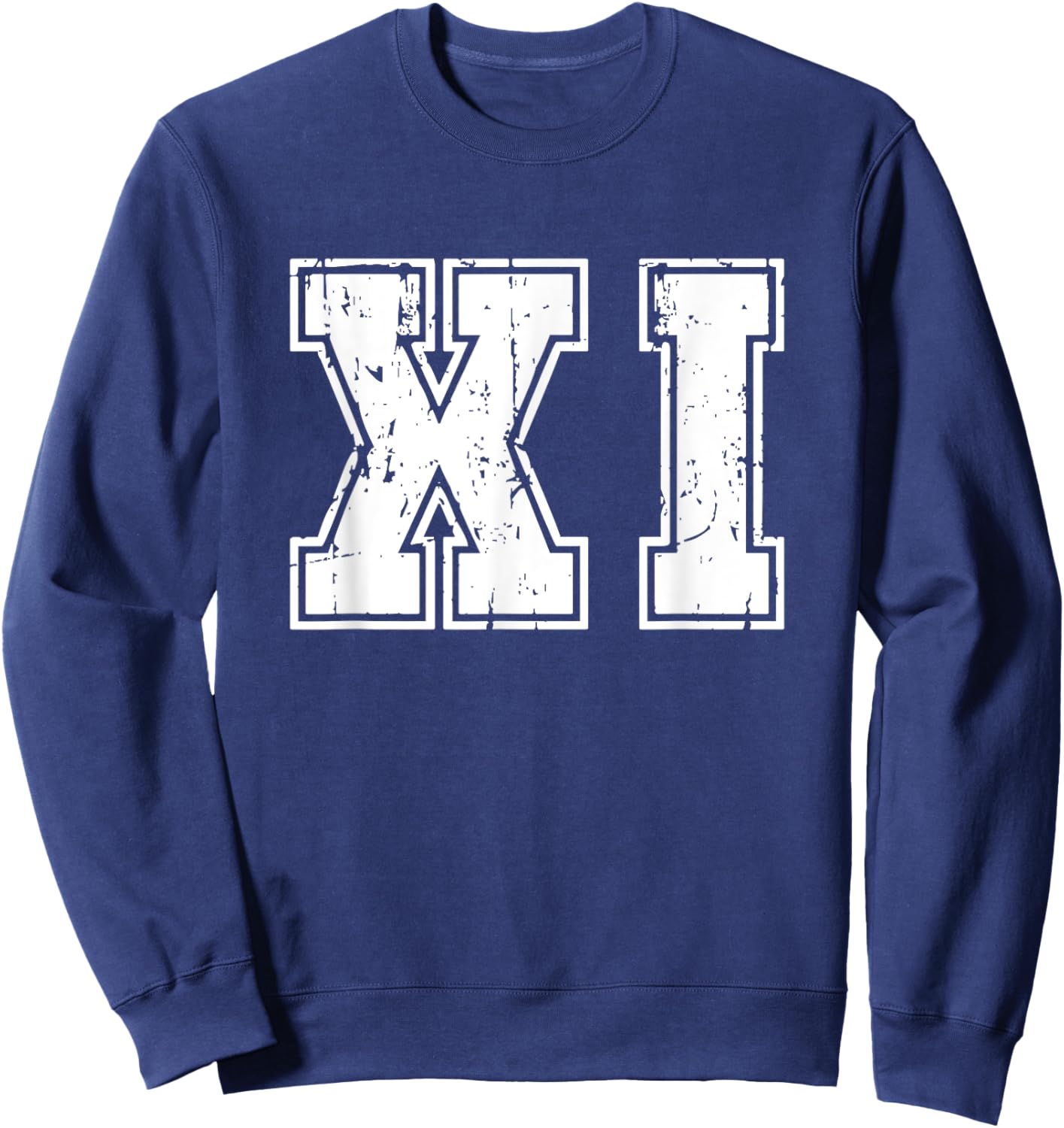 Roman Numeral 11th Birthday 11 Years Old Roman Number Sweatshirt - Sweatshirt | Navy