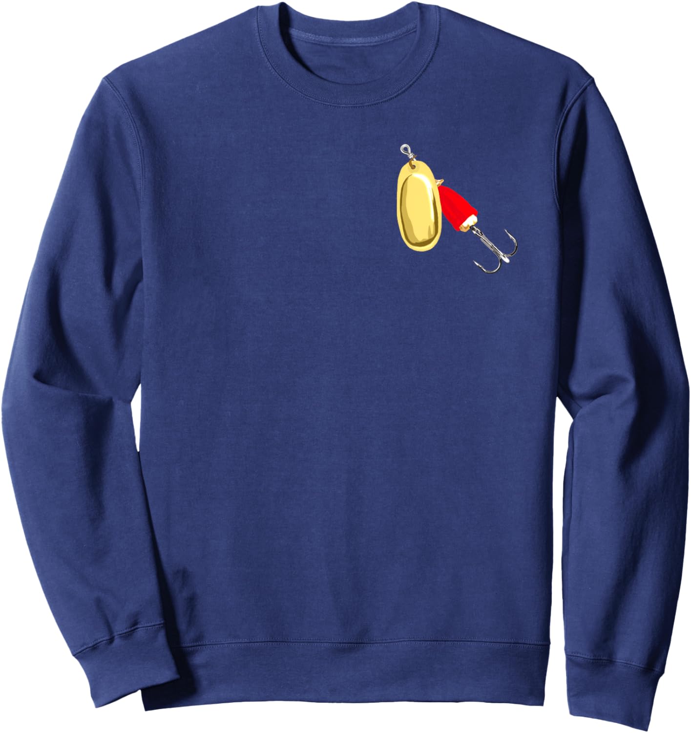 Spinning Fishing Lure Angler Vintage Fisherman Sweatshirt - Sweatshirt | Navy
