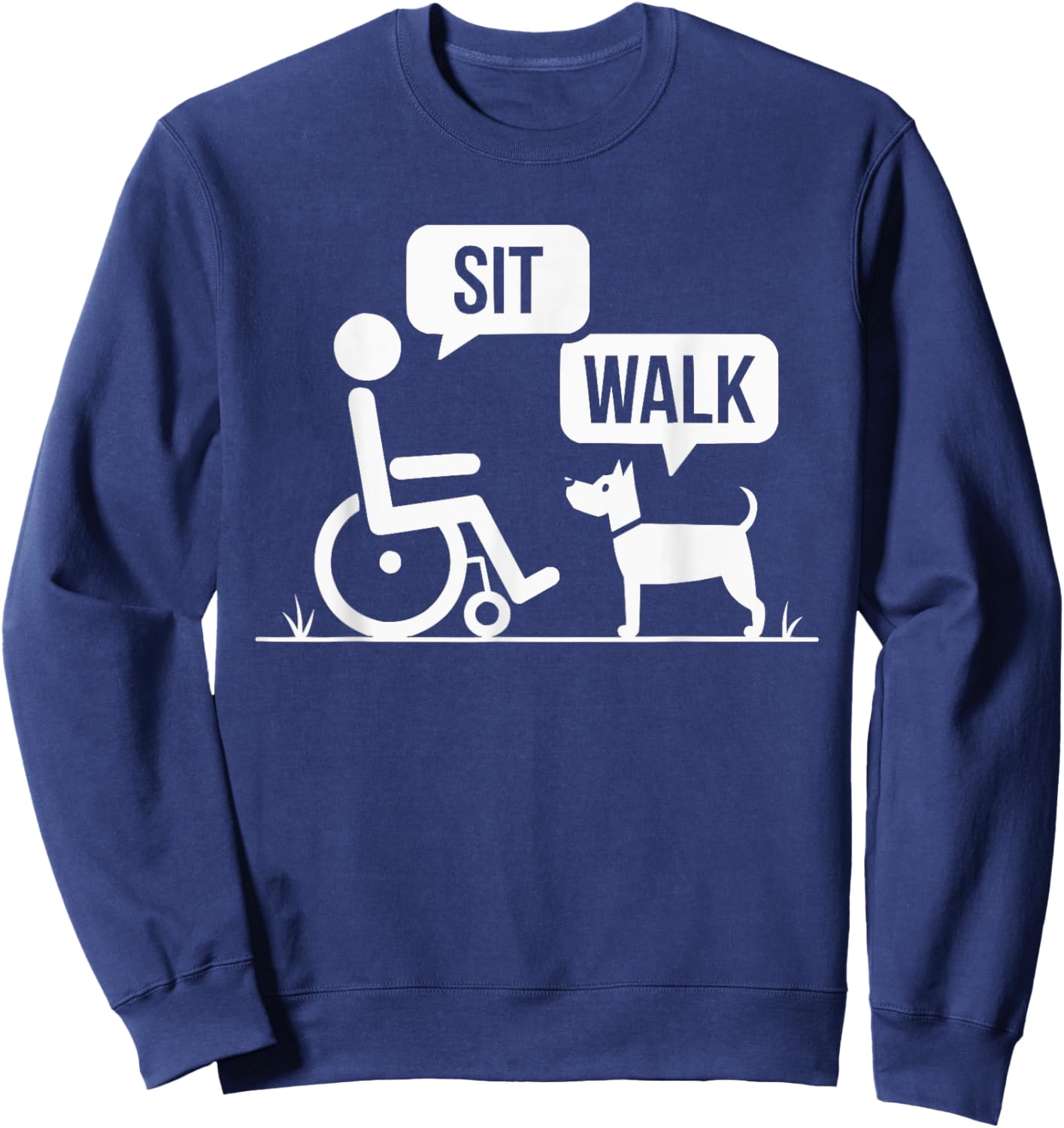 Wheelchair User Paraplegic Disabled Disability Handicap Sweatshirt - Sweatshirt | Navy