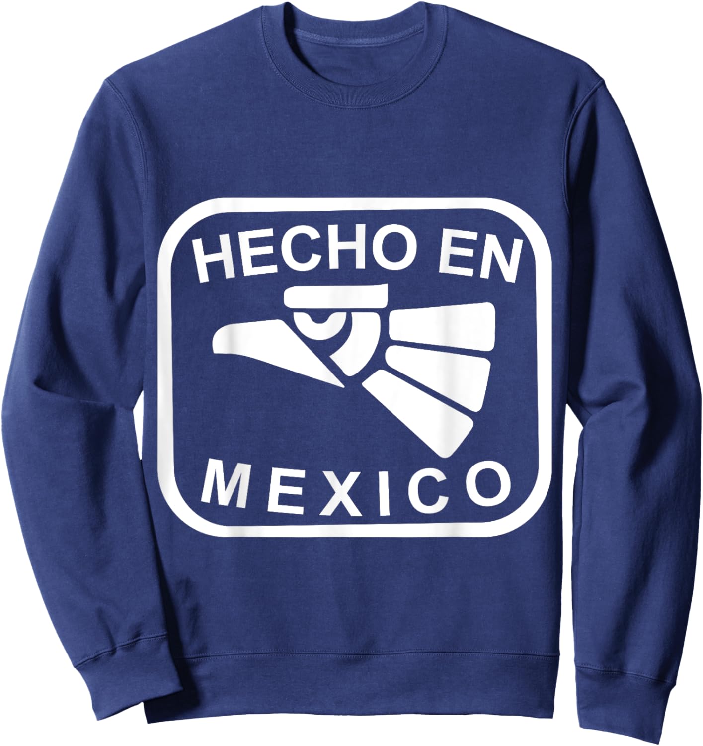 Mexico Vintage Mexican Flag Pride Hecho en Mexico Jersey Sweatshirt - Sweatshirt | Navy
