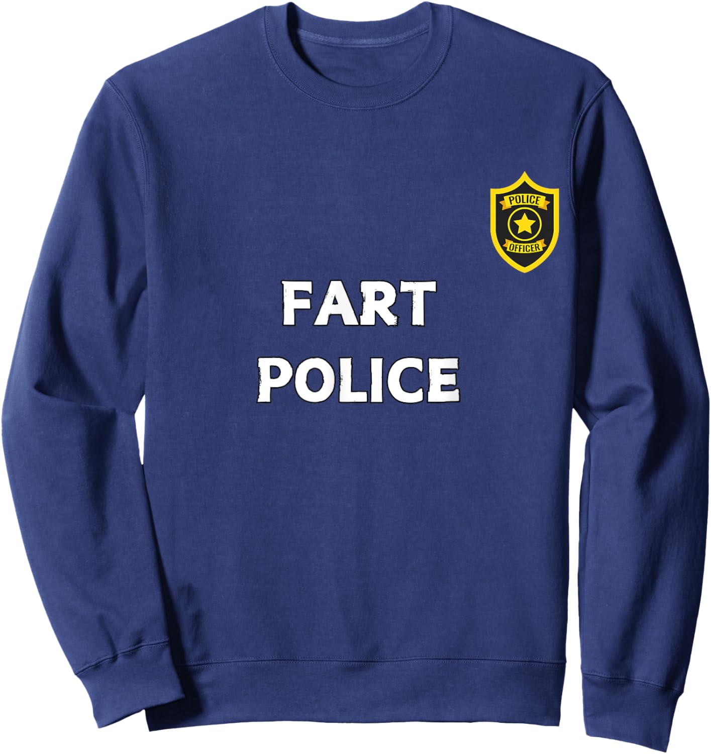 Fun Graphic-Fart Police Sweatshirt - Sweatshirt | Navy
