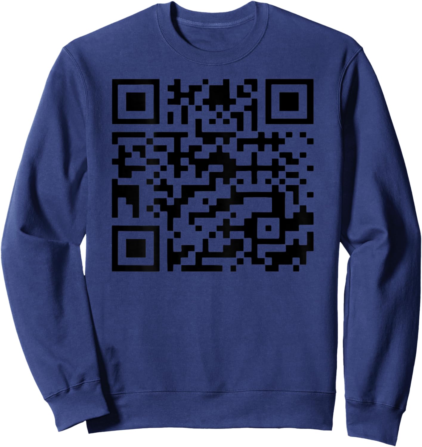 Funny QR President Trump Dance Code (on back) Sweatshirt - Sweatshirt | Navy