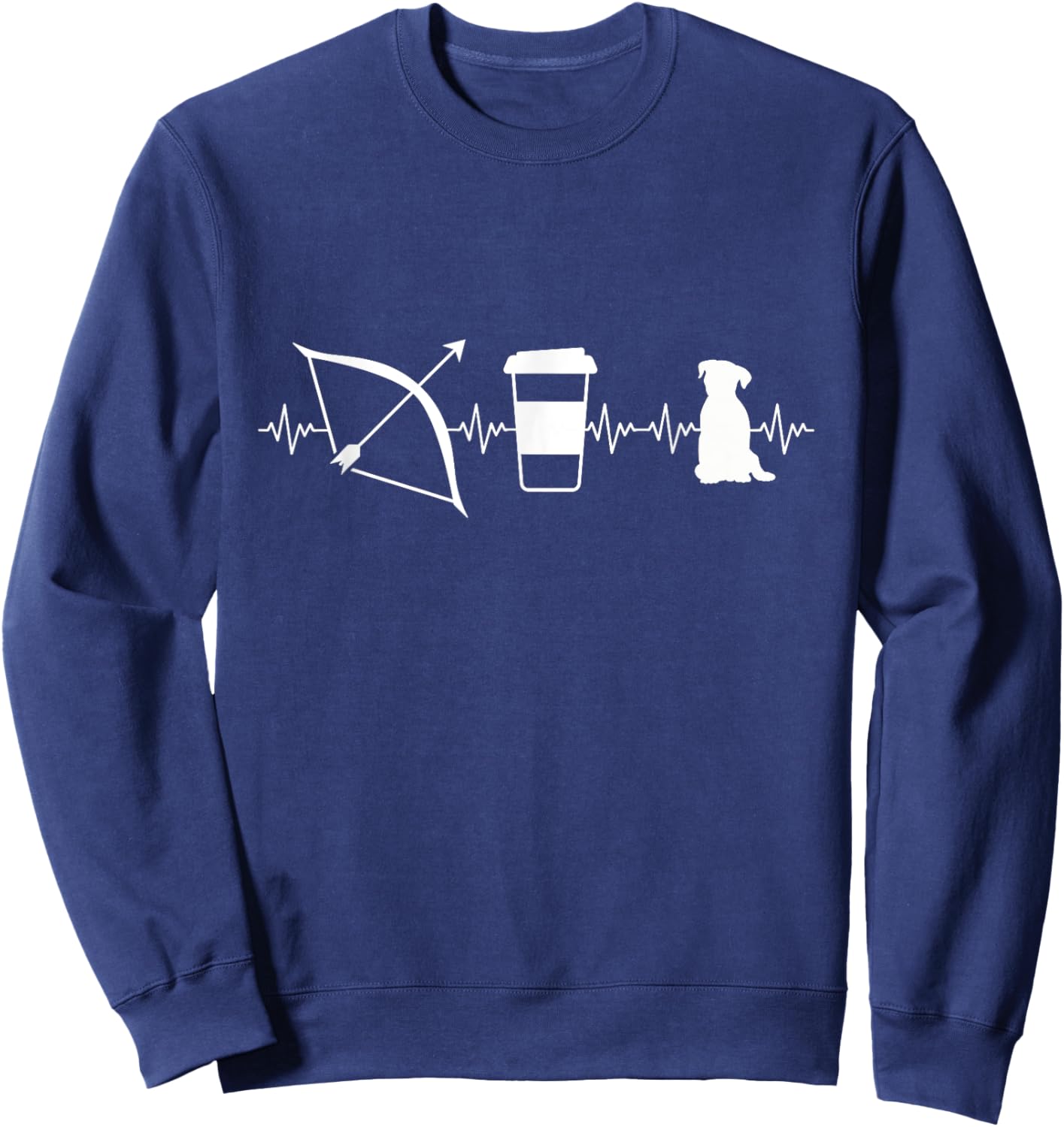 Funny Archery Mom Appreciation Dog Archery Coffee Sweatshirt - Sweatshirt | Navy