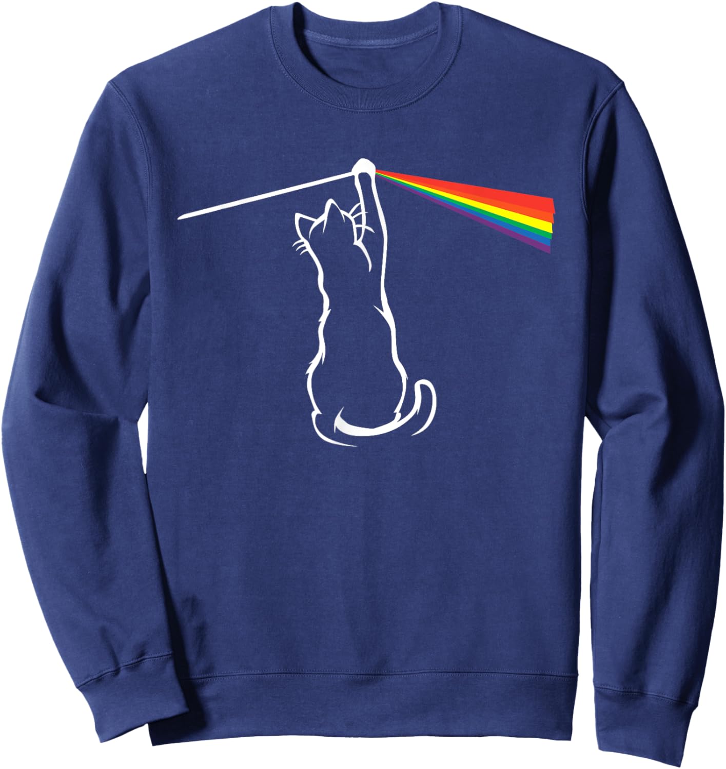 Funny Cat Rock Music Gift Kids Fra Sweatshirt - Sweatshirt | Navy