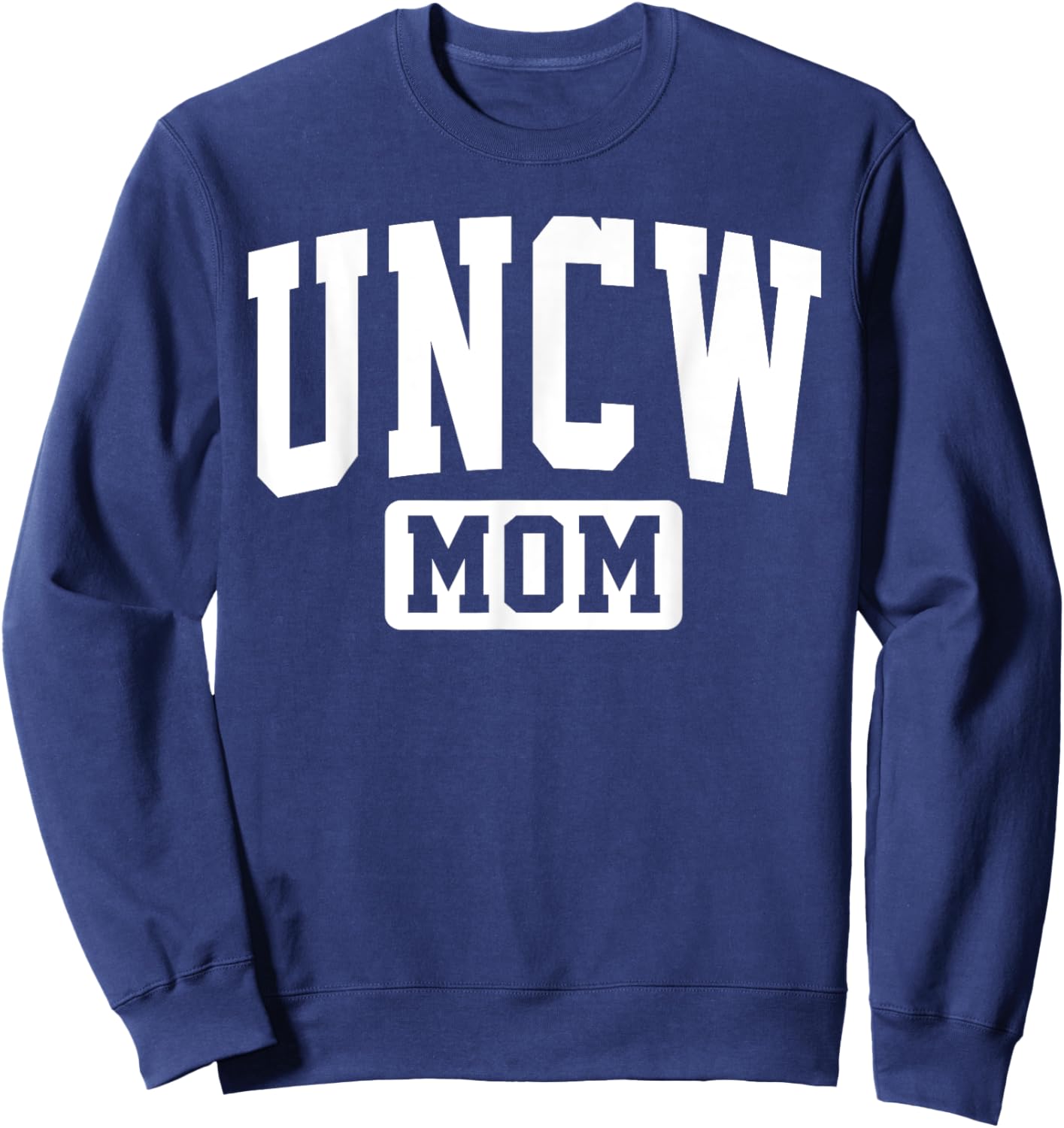 Family University College Arch Retro Design UNCW Arch Vintage Retro College Mom Mother Arch Vintage Sweatshirt - Sweatshirt | Navy