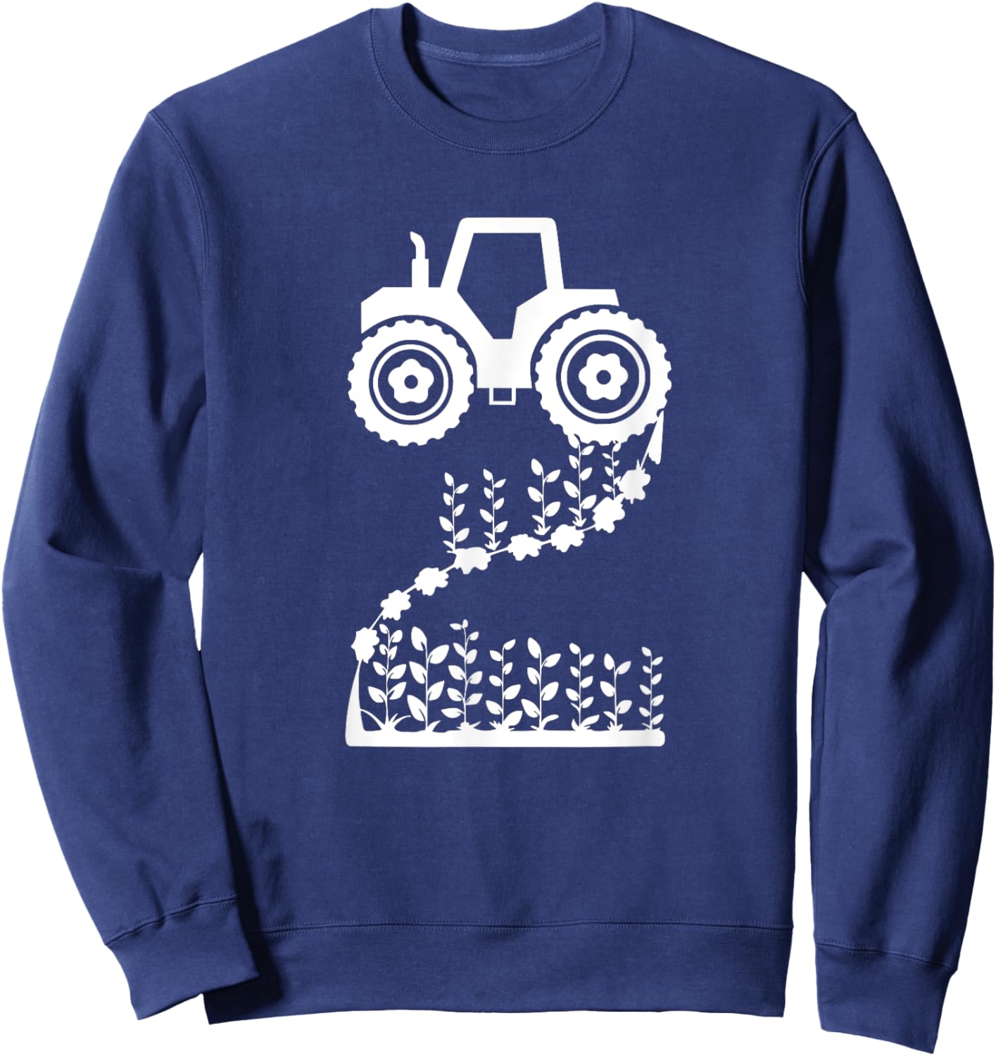 Number 2 Themed 2nd Birthday Tractor Design For Farmer Kids Sweatshirt - Sweatshirt | Navy
