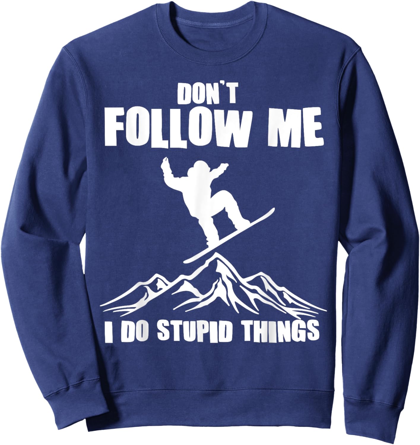Cool Snowboarding Art Women Snowboard Snowboarder Sweatshirt - Sweatshirt | Navy