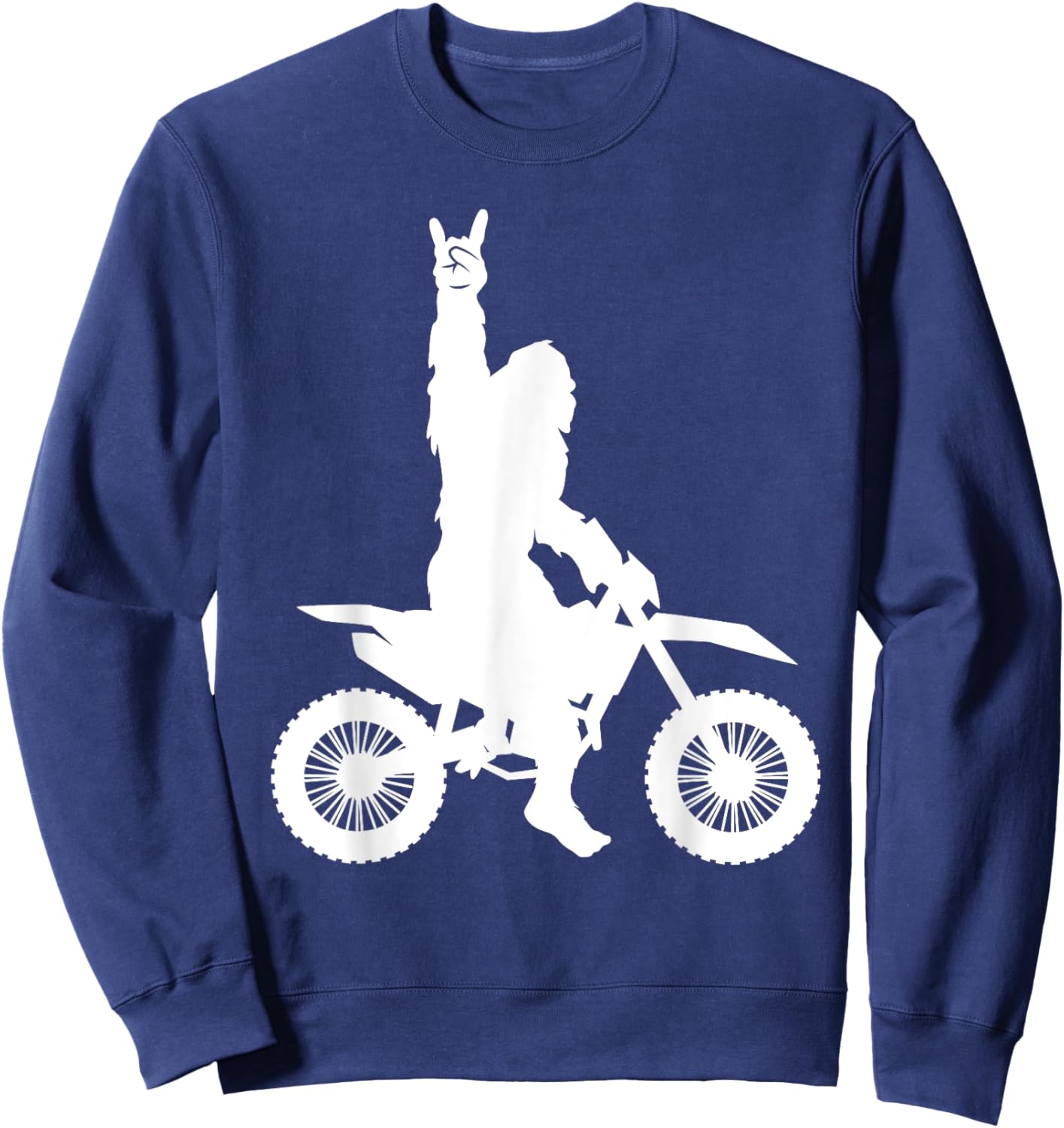 Bigfoot Dirt Bike Motocross Funny Sasquatch Enduro Sweatshirt - Sweatshirt | Navy