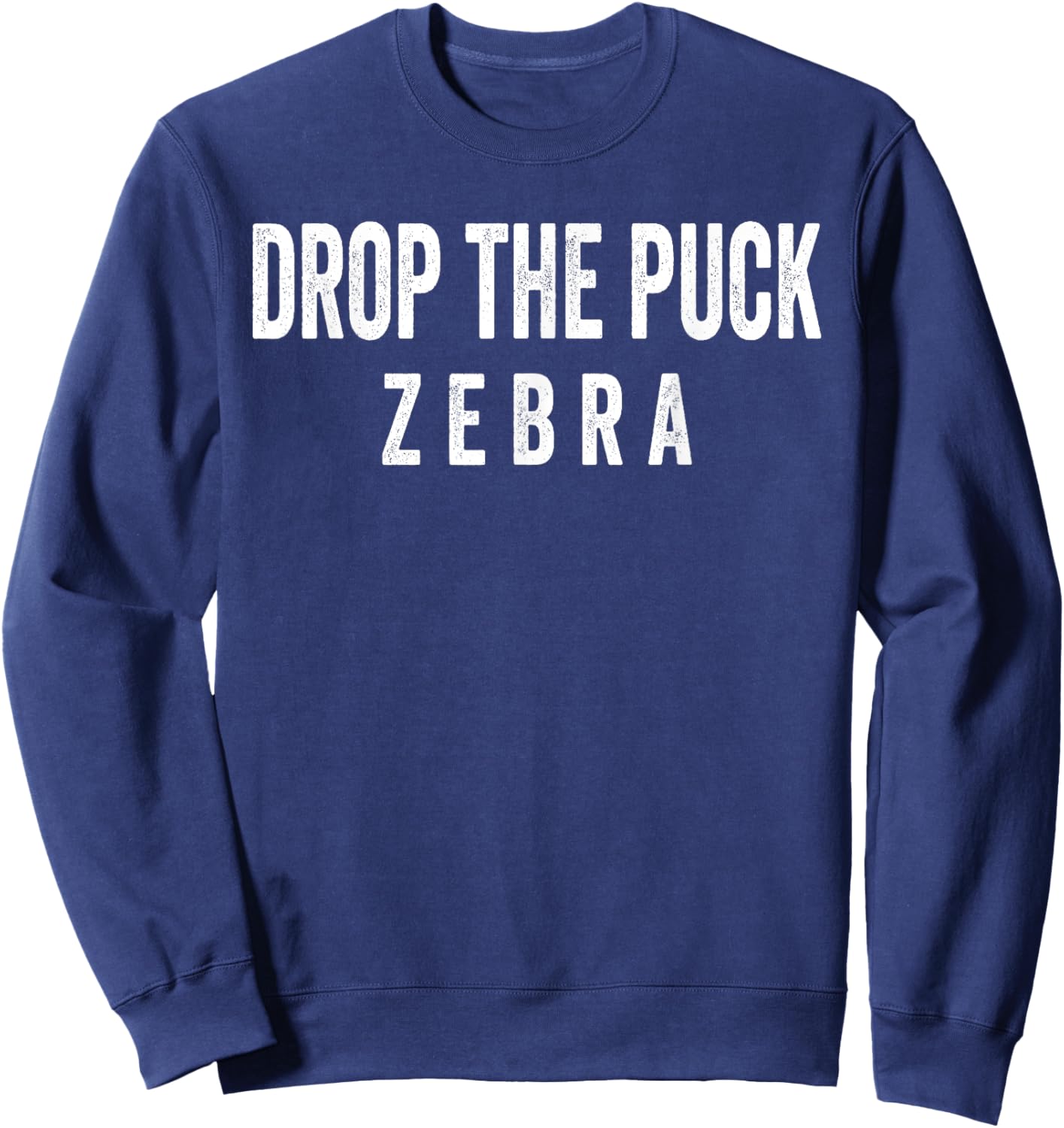 Drop The Puck Zebra Sweatshirt - Sweatshirt | Navy