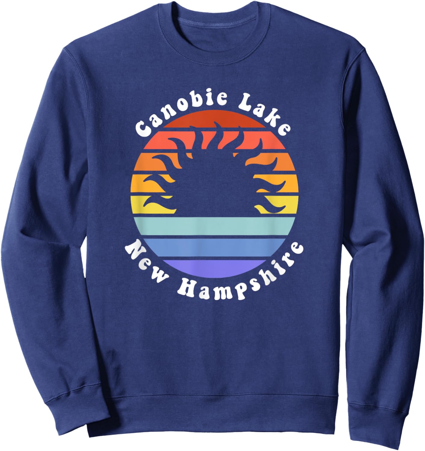 Canobie Lake New Hampshire Sunrise Family Vacation Souvenir Sweatshirt - Sweatshirt | Navy