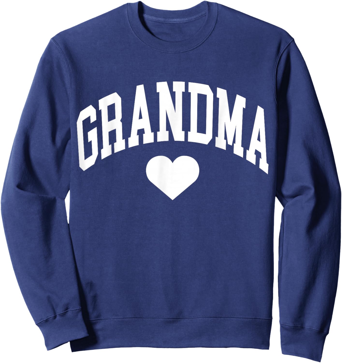 Grandma Grandmother Heart Graphic Mothers Day Sweatshirt - Sweatshirt | Navy