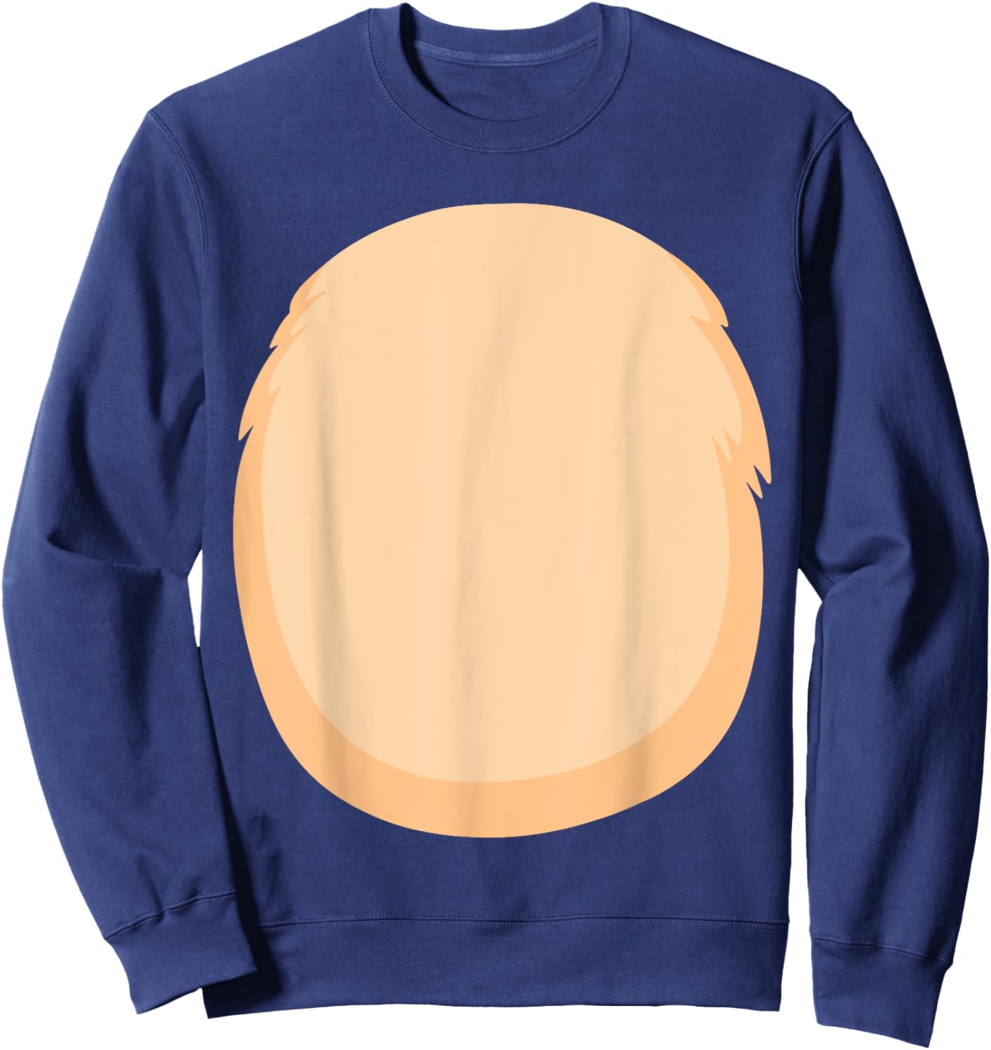 Bear Belly Costume for Halloween Furry Cartoon Stomach Brown Sweatshirt - Sweatshirt | Navy