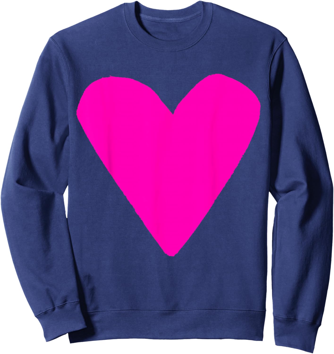 Pink Heart Black Sweatshirt - Sweatshirt | Navy
