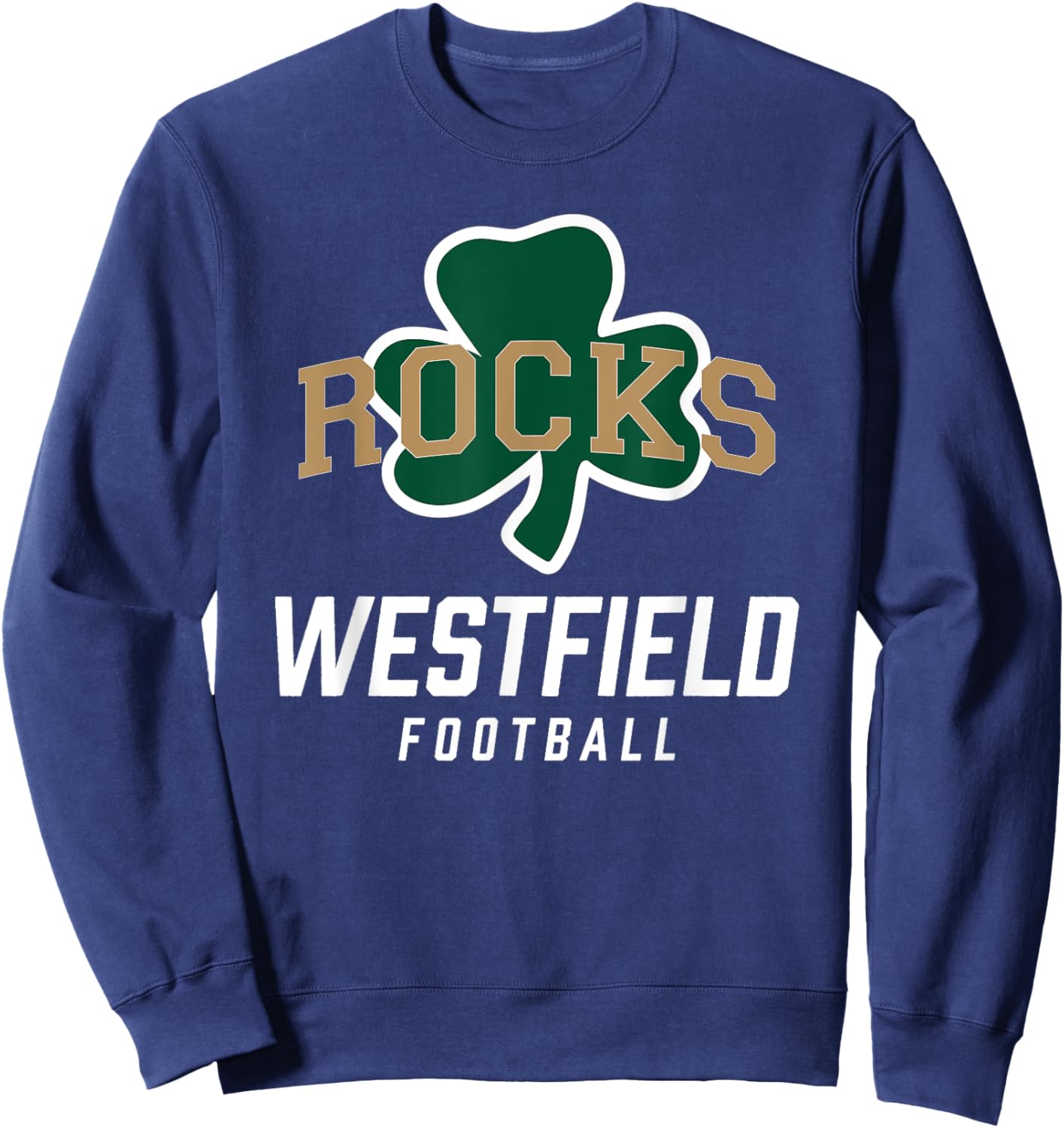 Westfield Shamrocks Logo Football Team HS Sweatshirt - Sweatshirt | Navy
