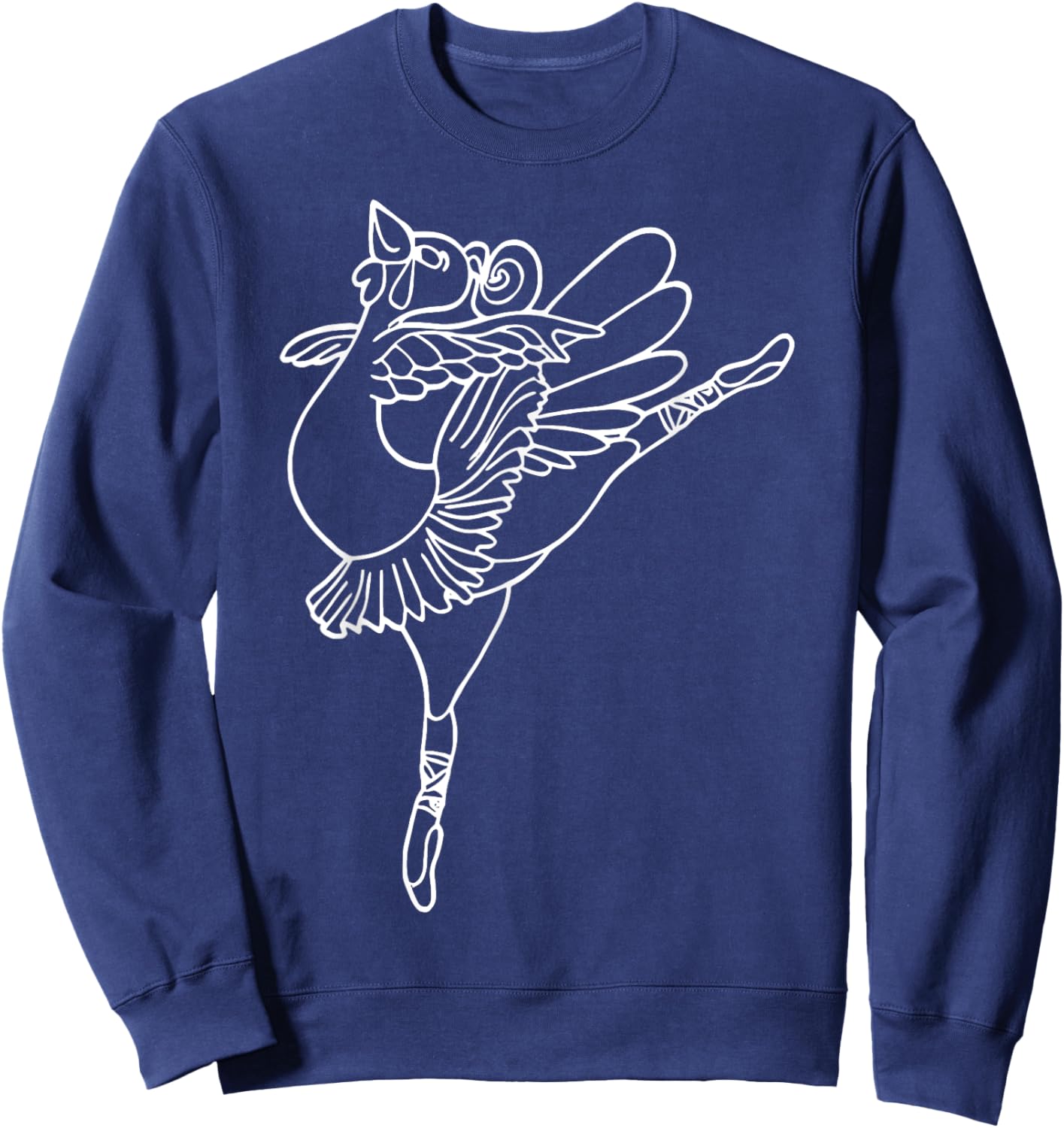 Dancing Turkey Happy Thanksgiving Day Ballet Dance Teacher Sweatshirt - Sweatshirt | Navy
