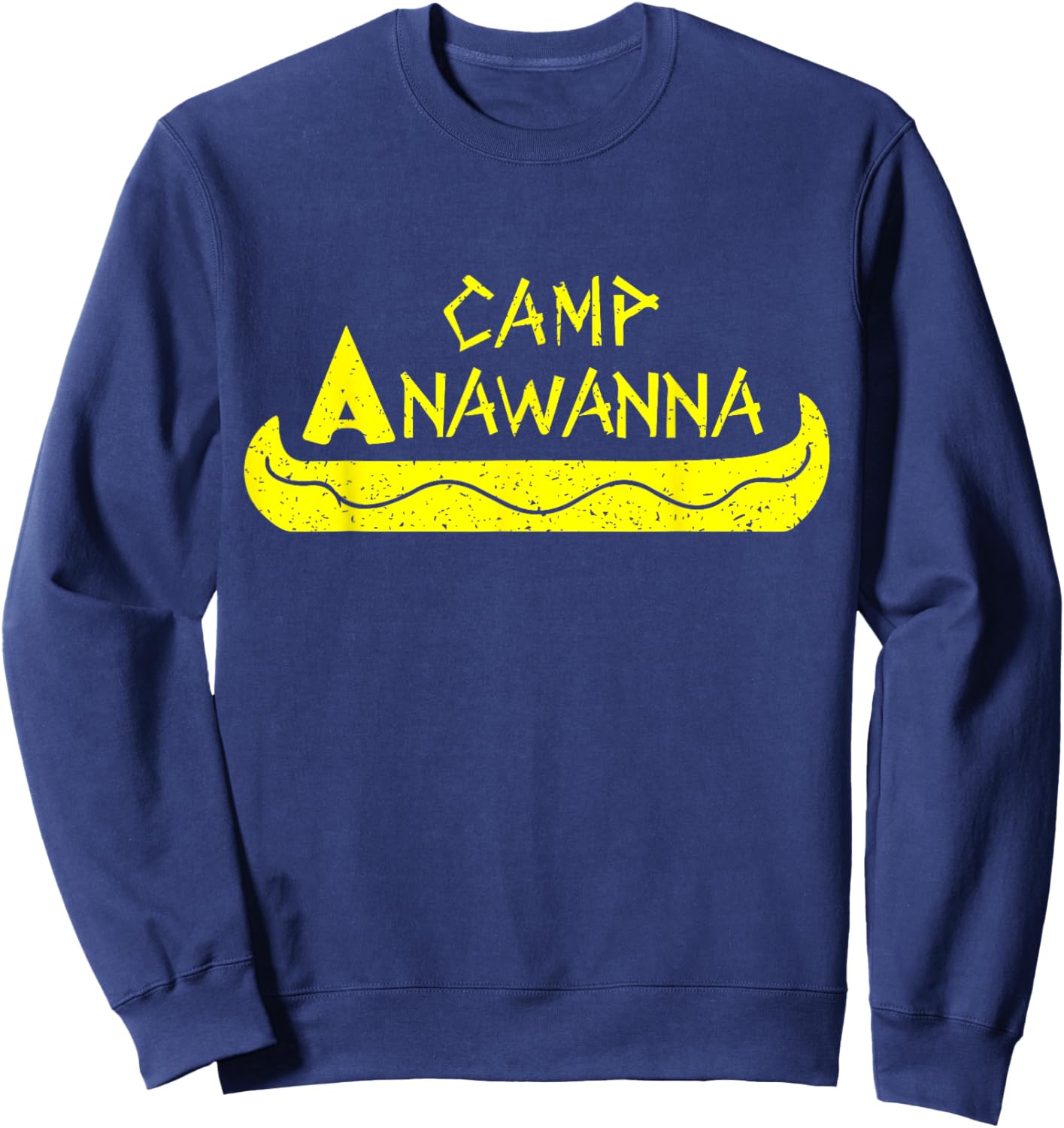 Camp Anawanna Outfits -Adults Vintage Black Small Classic Fit Short Sleeve Sweatshirt - Sweatshirt | Navy