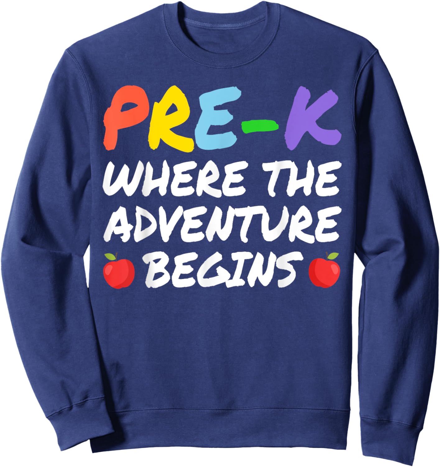 Funny Pre-K Teacher Art Women Kindergarten Preschool Sweatshirt - Sweatshirt | Navy