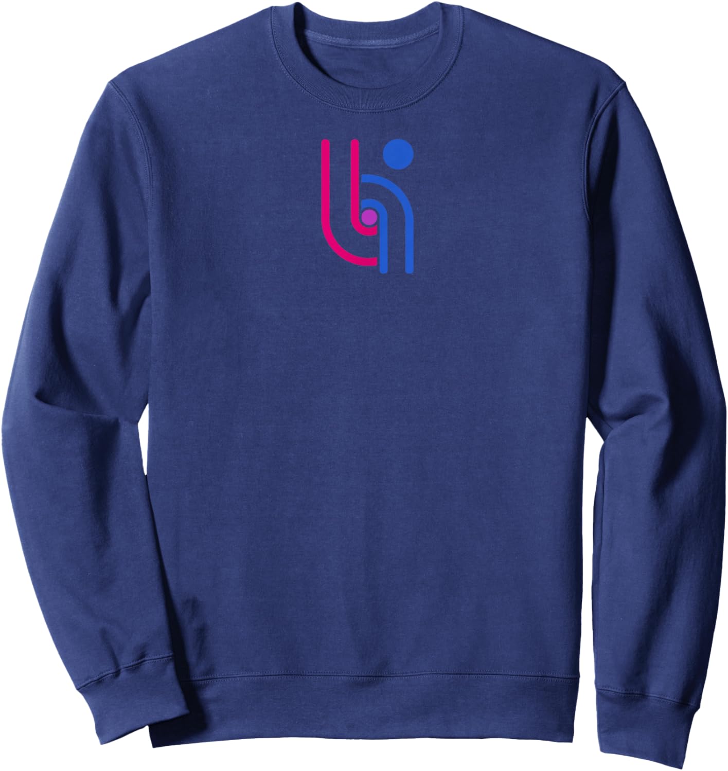 Subtle Bi Pride Bisexual Logo Simple and Expressive Sweatshirt - Sweatshirt | Navy