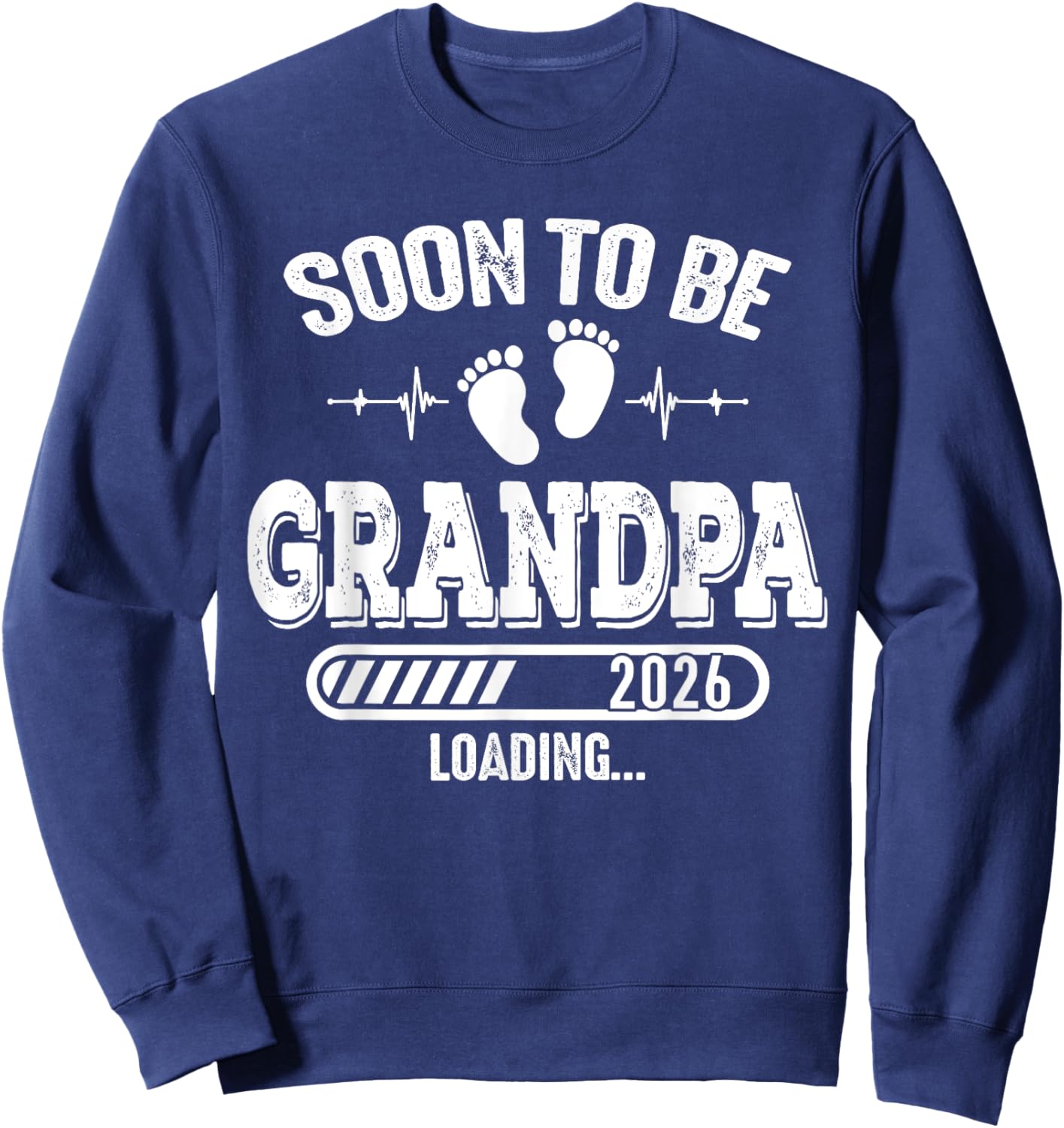Soon to Be Grandpa 2026 Loading for Pregnancy Announcement Sweatshirt - Sweatshirt | Navy