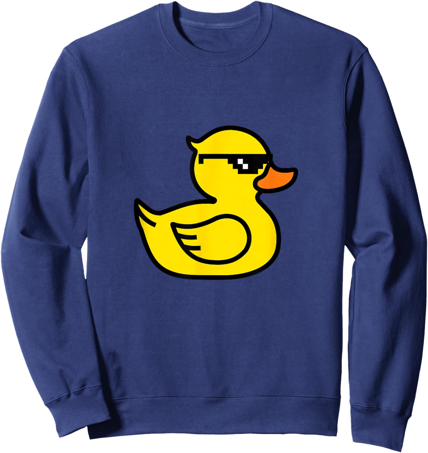 Coole gelbe Gummi-Ente kindliche Illustration Grafikdesign Sweatshirt - Sweatshirt | Navy
