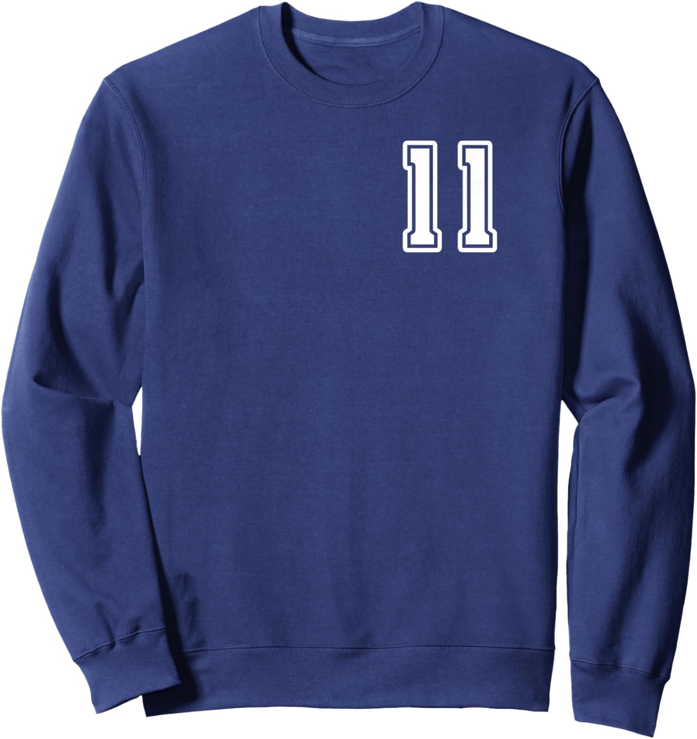 Number 11 Shirt #11 Player Sports Team Men Women Kids Sweatshirt - Sweatshirt | Navy