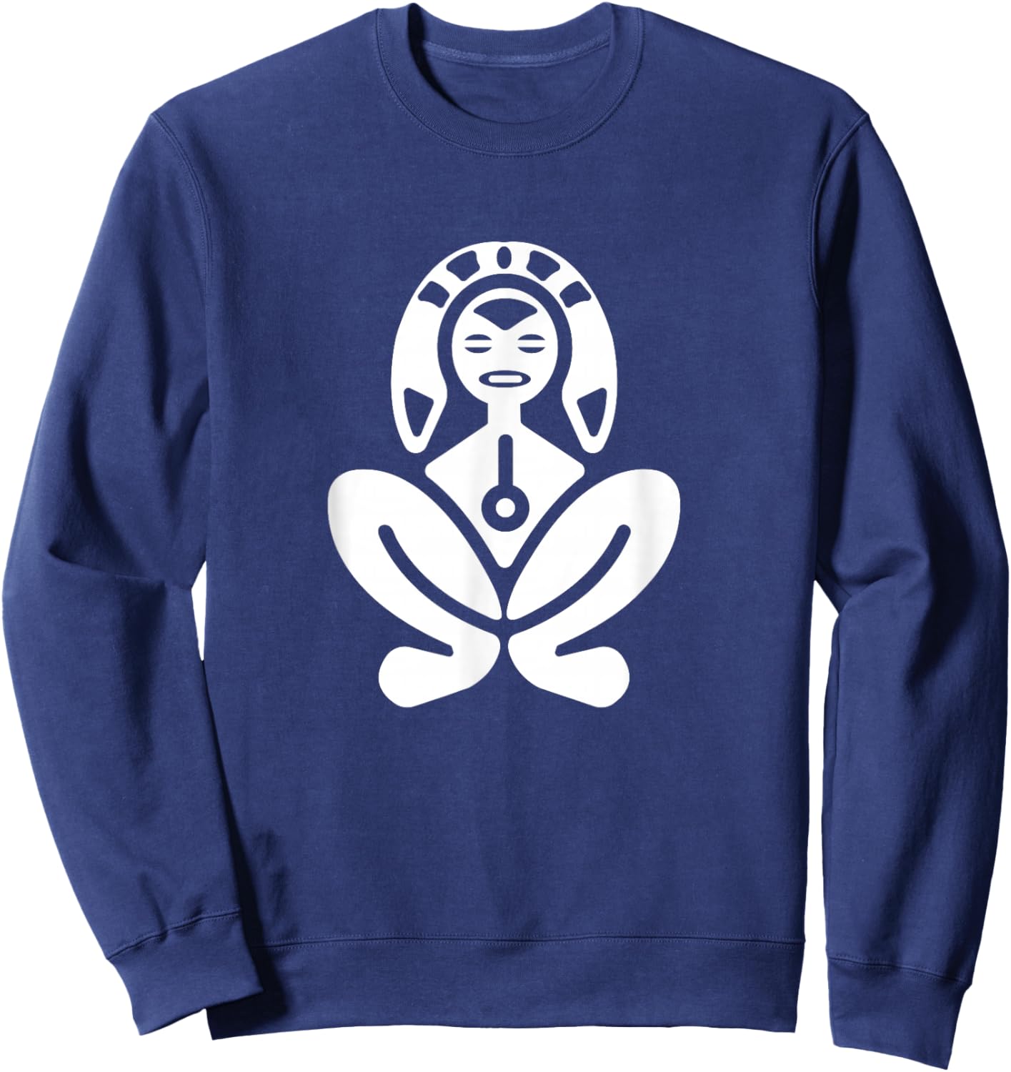 Taino Art Atabey Goddess Symbol Puerto Rico Sweatshirt - Sweatshirt | Navy