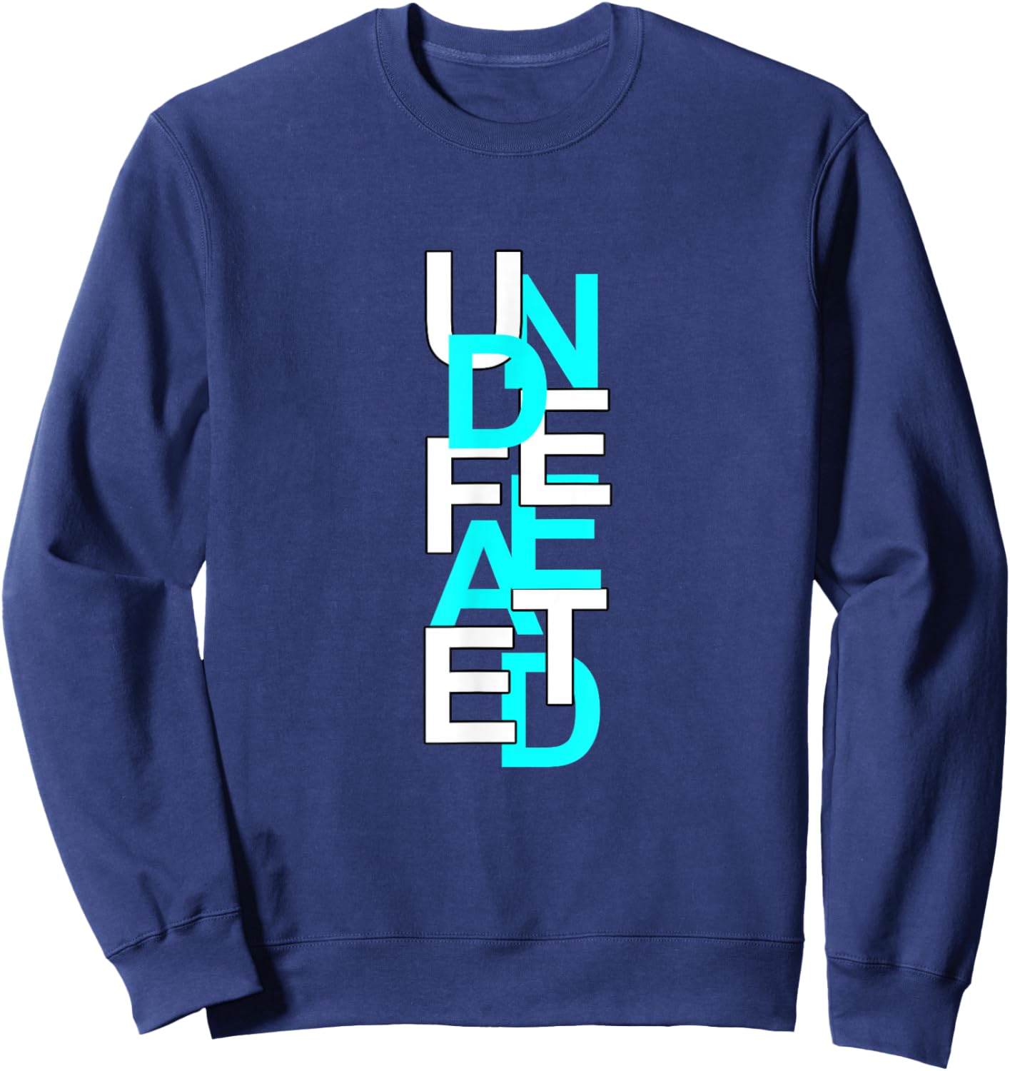 Turquoise Color Undefeated Turquoise Graphic Sweatshirt - Sweatshirt | Navy