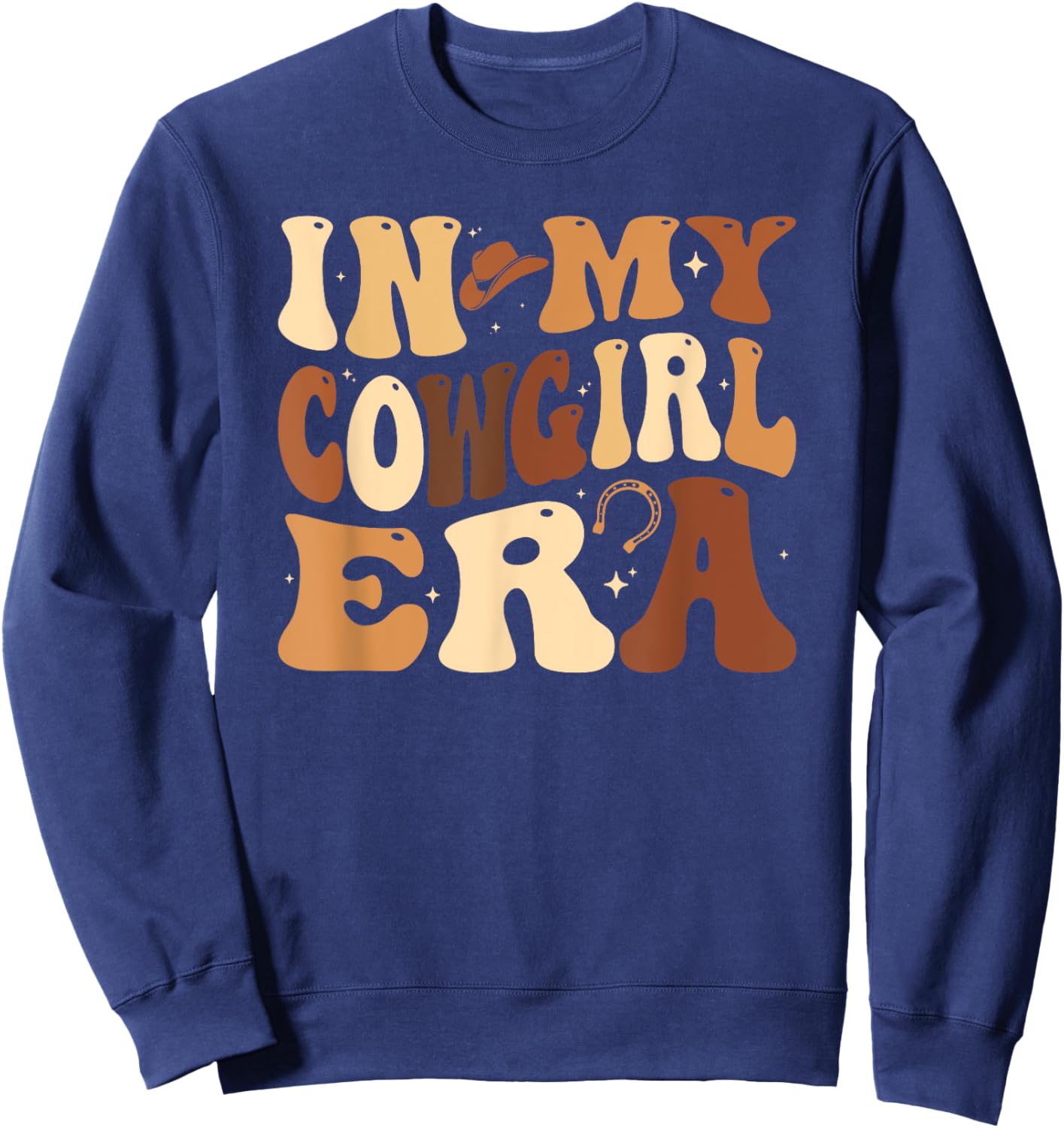 Cowgirl Rodeo Western Country Melanin In My Cowgirl Era Sweatshirt - Sweatshirt | Navy