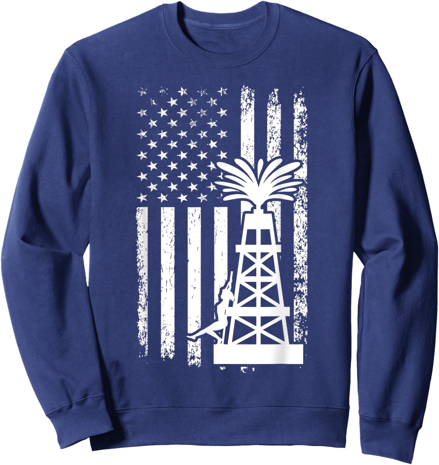 Oilfield Trash Funny Oil Rig Worker Sweatshirt - Sweatshirt | Navy